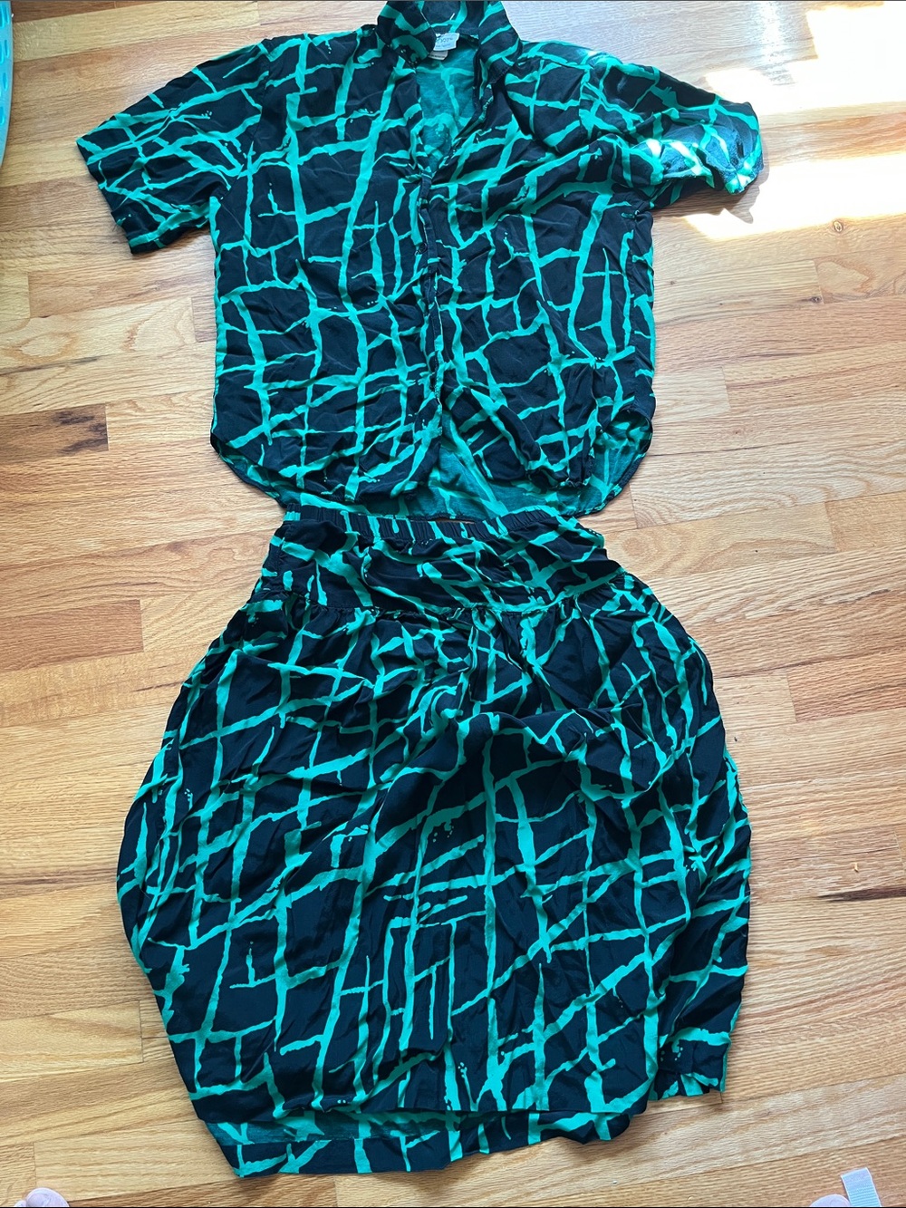 Vintage shirt/skirt set